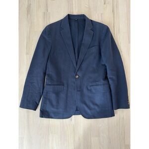 J CREW Ludlow Blue Linen Cotton Blend Blazer Sportcoat Sz 36s Slim